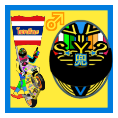 Moto Race Rainbow-colored Riders 64 @04